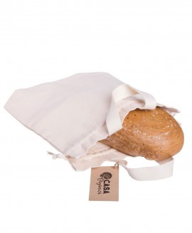 Bread & Snack Bag, Τσάντα Ψωμιού & Κολατσιού από βιολογικό βαμβακερό καμβά με επένδυση
