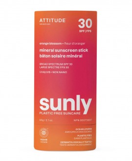 ATTITUDE™ Sunly Mineral Sunscreen Stick SPF30 - Φυσικό Αντηλιακό Orange Blossom, 60g