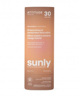 ATTITUDE™ Sunly TINTED Mineral Sunscreen FACE Stick SPF30 - Αντηλιακό Προσώπου με χρώμα, 20g