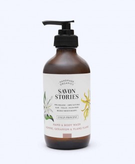 Βιολογικό & 100% Φυσικό Υγρό Σαπούνι Ελαιολάδου SAVON STORIES 240ml - Jasmine & Ylang-ylang